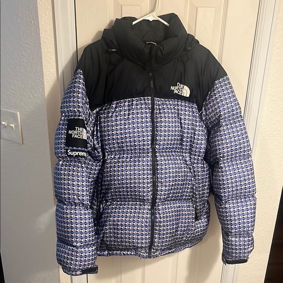Supreme Other - Supreme x The North Face Blue Black Puffer Jacket